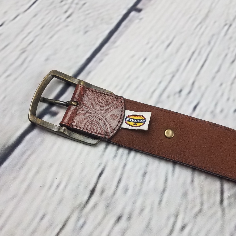 Authentic Genuine Fossil Leather Belt 41” - Picture 5 of 7